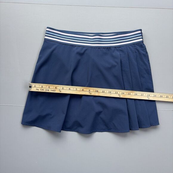 Calme Johnny Was Tennis Skirt Skort Women Large Blue Pleated Built In Shorts - Picture 7 of 14
